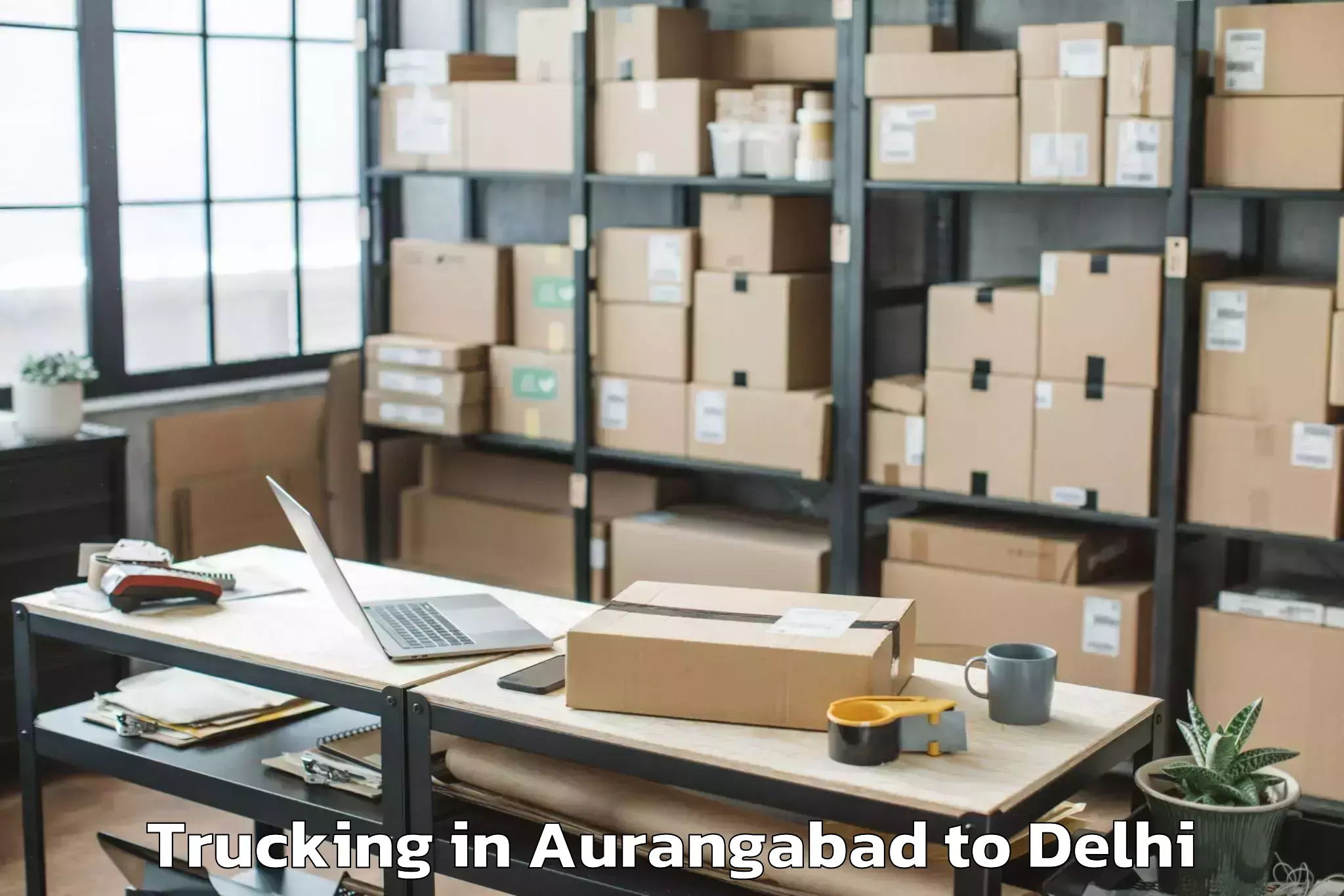 Easy Aurangabad to Seema Puri Trucking Booking